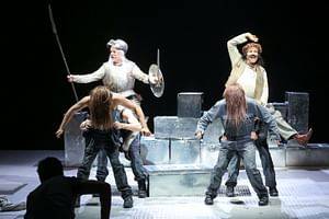 Robert Meyer (Don Quixote), Boris Pfeifer (Sancho) © Barbara Pálffy/Volksoper Wien, zum einmaligen Abdruck freigegeben.