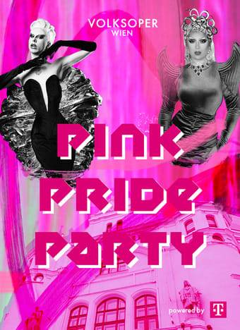 Plakat-Sujet für die Pink Pride Party vor der Volksoper