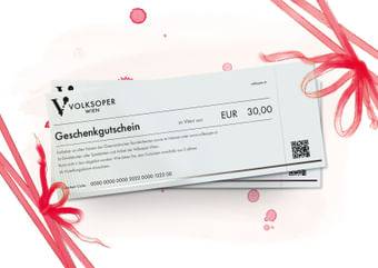 Moch-Up eines Volksopern-Geschenkgutscheins