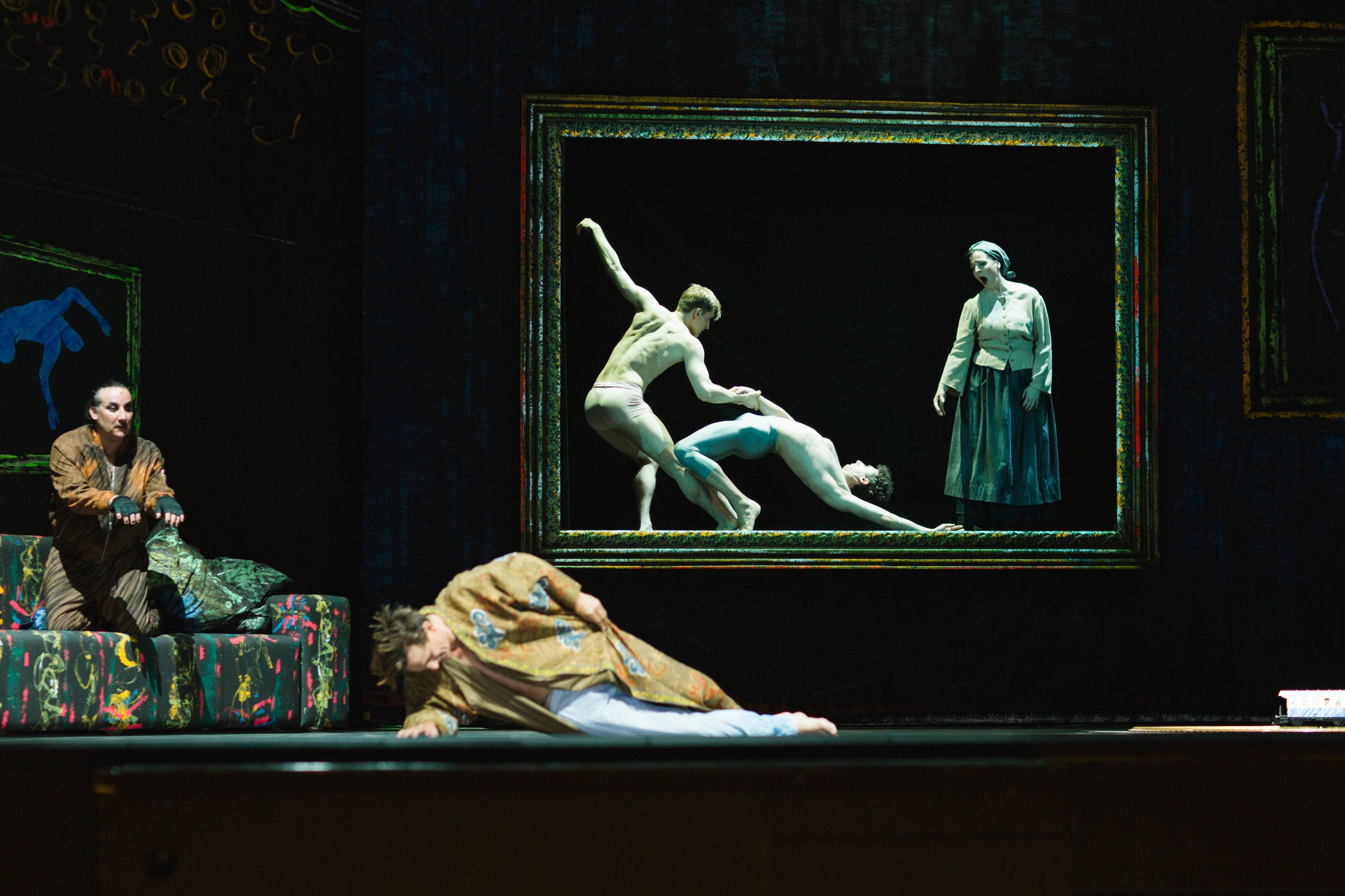 Florian Carove (Solor, Hund), Sebastian Wendelin (Nurejew), Gabriele Aime, László Benedek (Wiener Staatsballett), Ursula Pfitzner (Marika)