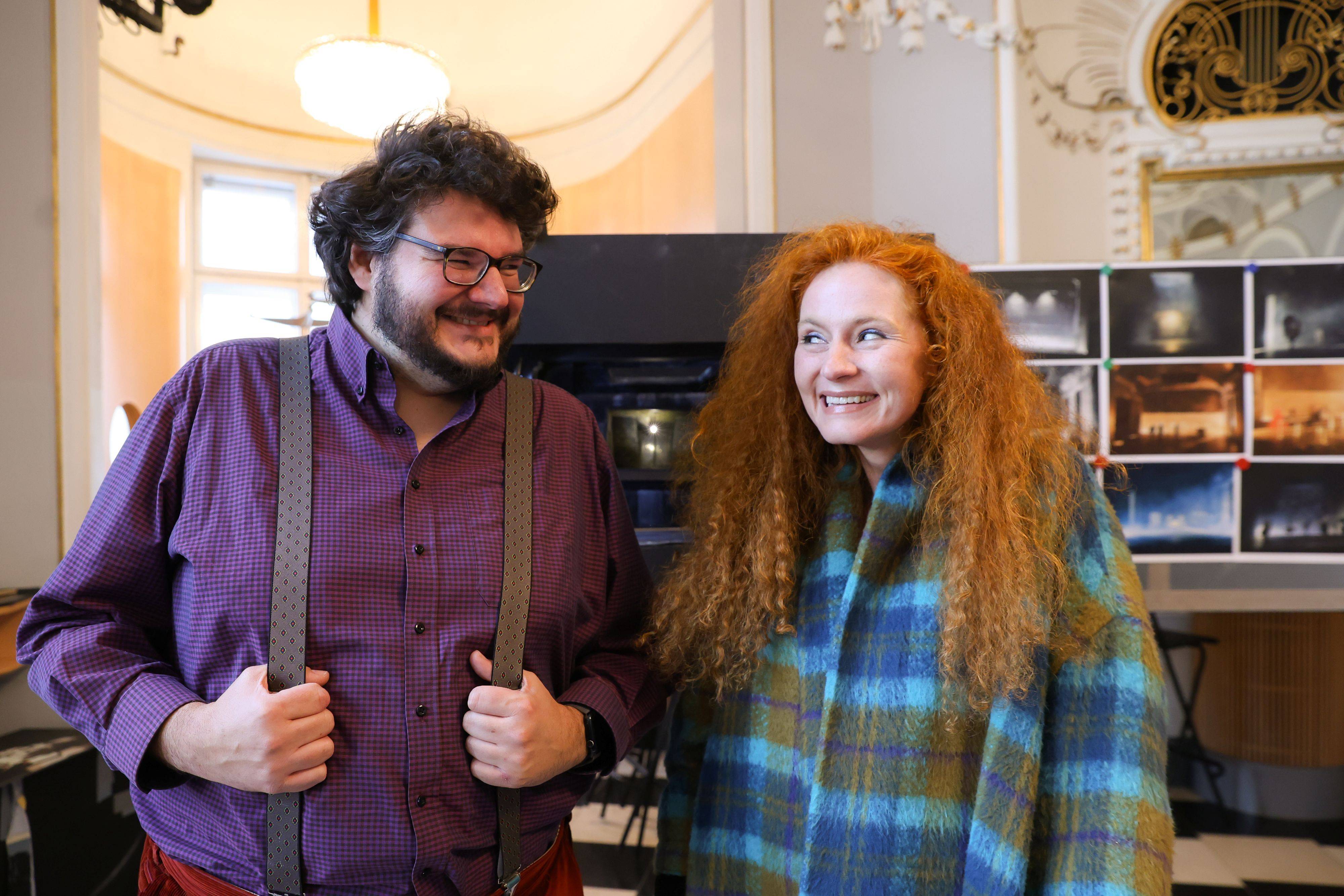 Axel Ranisch (Regie & Libretto), Martina Eisenreich (Komponstin) beim Konzeptionsgespräch